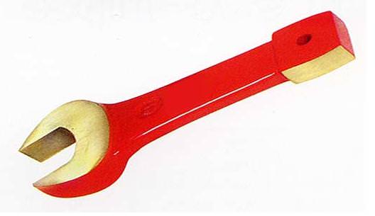 Striking open end wrench