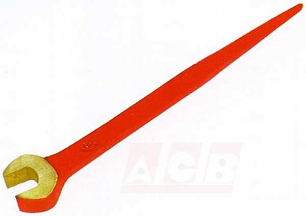 Contruction wrench with pin non sparking
