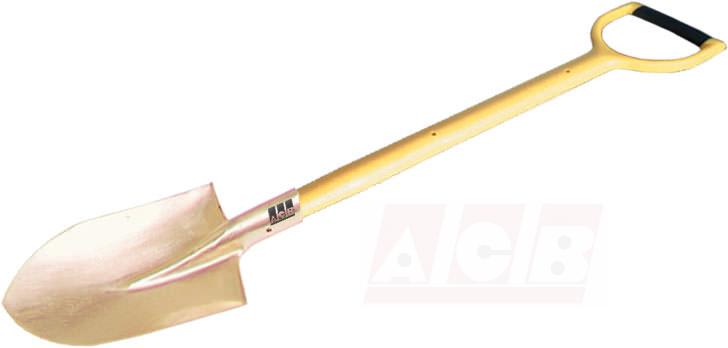 non sparking Digger shovel with handle grip
