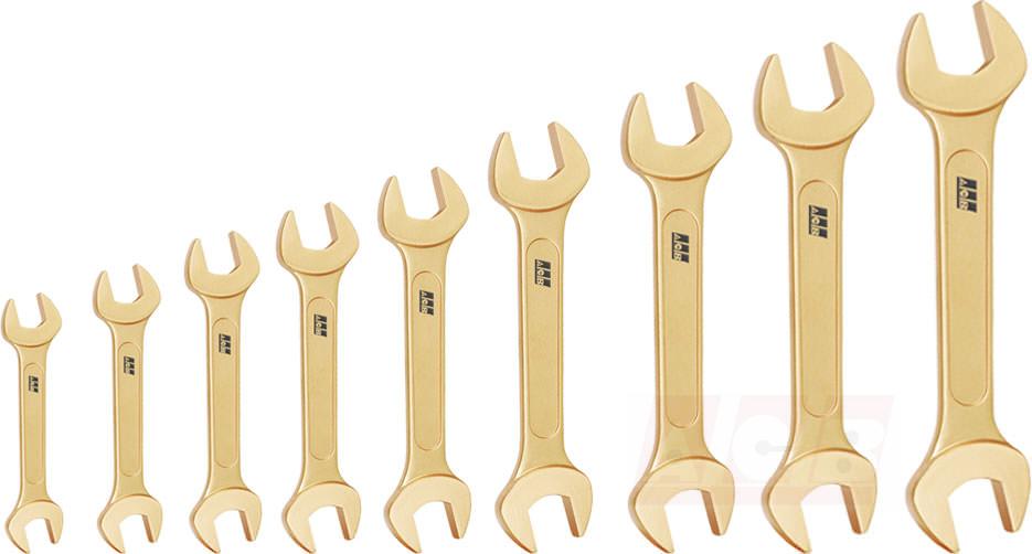 Double open end wrench - Set of 9 pieces non sparking