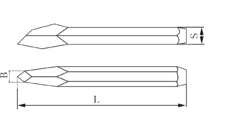 diagram non sparking chisel diamond point