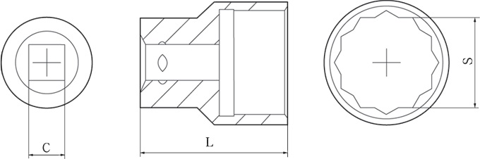 diagramm steckschlüsseleinsätze 1/2" funkenfrei