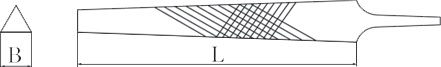 diagram non sparking triangular file