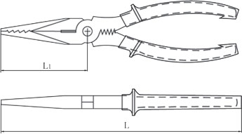 diagrama alicates de punta larga no chispeando