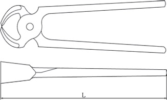 diagrama no chispeando alicates de corte