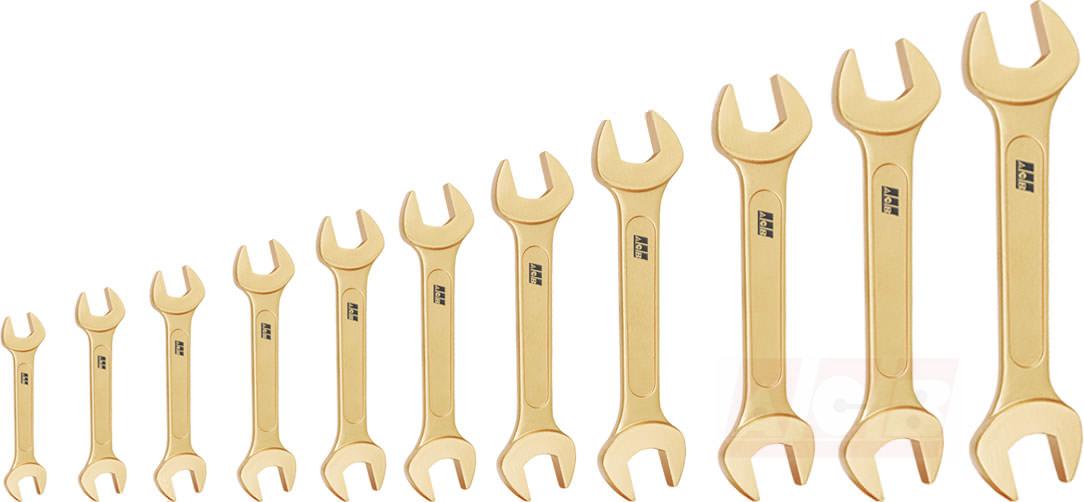 Clé à fourche double - Jeu de 11 pièces antidéflagrante