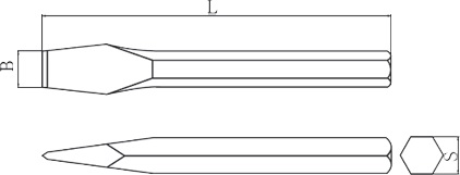 diagram non sparking chisel hex