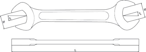 diagram double open end wrench non sparking