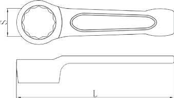 diagramm doppelsechskant -ringschlüssel-offset funkenfrei