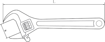 diagrama no chispeando llave de boca ajustable