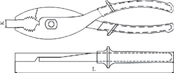 diagramm verstellbare kombinationszange funkenfrei